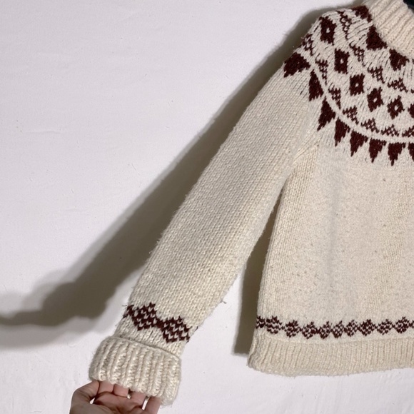 Vintage Handmade For You By Grandma Fair Isle Sweater S - Picture 10 of 11